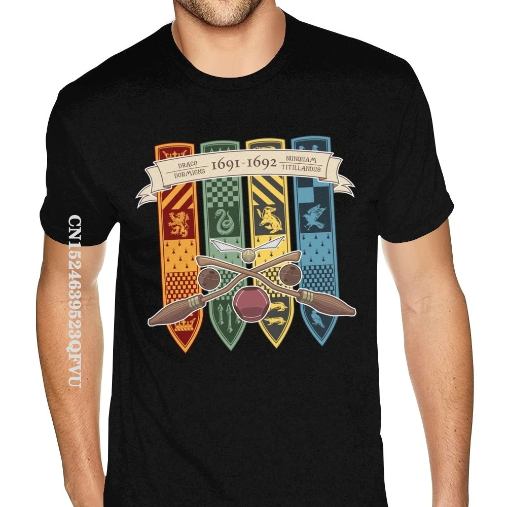 

1691 1692 футболка для школьного года, Мужская футболка с принтом Слизерина, мужские сумасшедшие футболки в стиле Харадзюку, в японском стиле