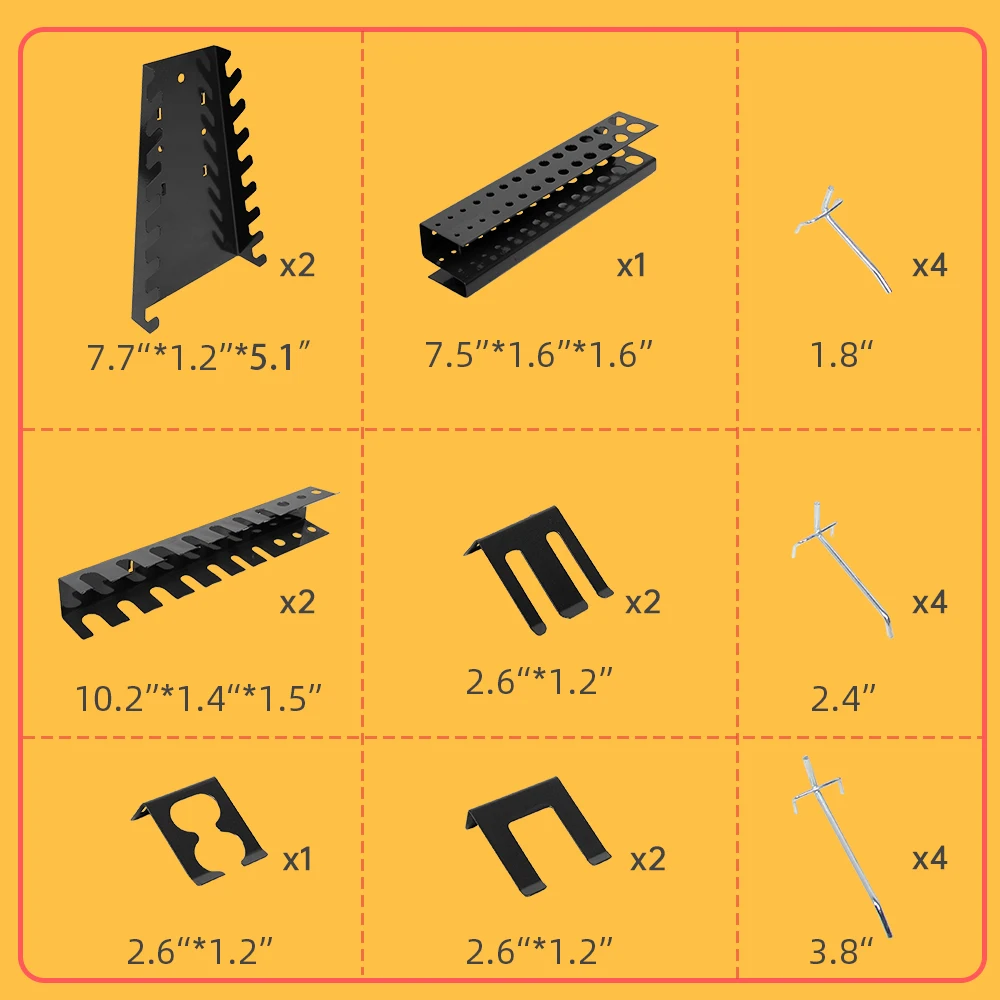 JZD 22 штуки металлические крючки для пегборда