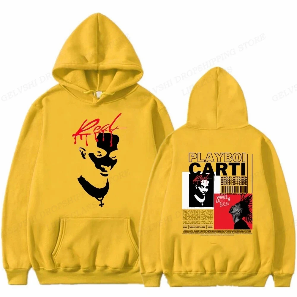 Men's hoodie Oversized sweatshirt Rapper menswear punk Playboi Carti Retro Harajuku coat Tracksuit Christmas sweater