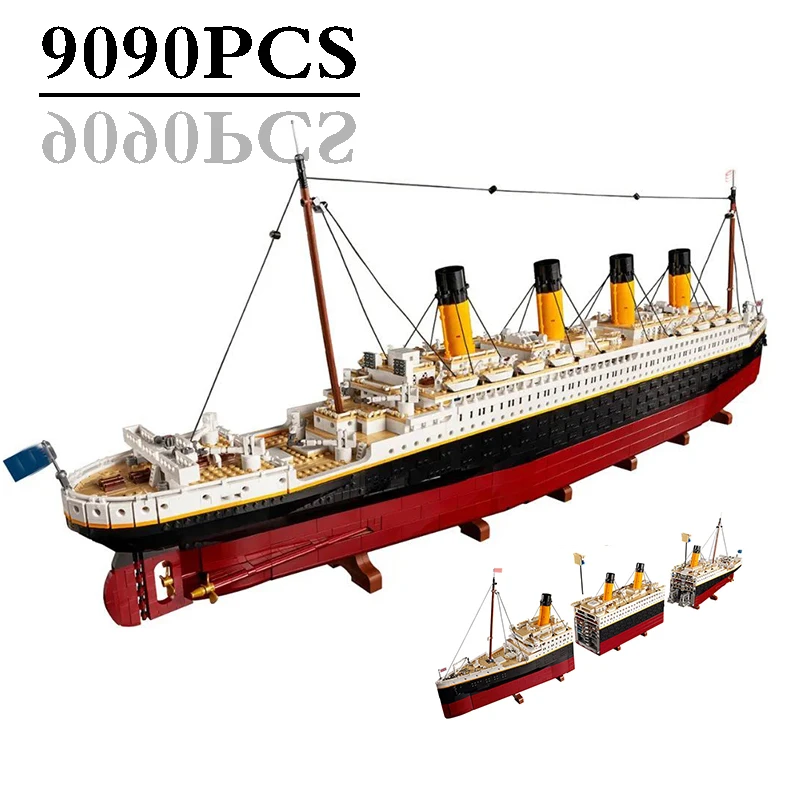 

New 9090pcs Movie Titanic Cruise Boat Ship City Model Fit 10294 Building Kits Blocks Bricks Figures Diy Toys Children Kid Gifts