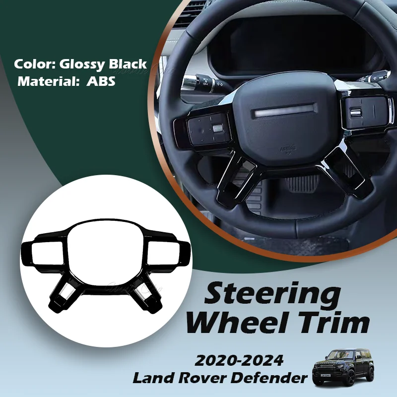 Аксессуары для модификации Land Rover Defender 90 110 Black Edition L663, карбоновая декоративная накладка, крышка рамы рулевого колеса из АБС-пластика