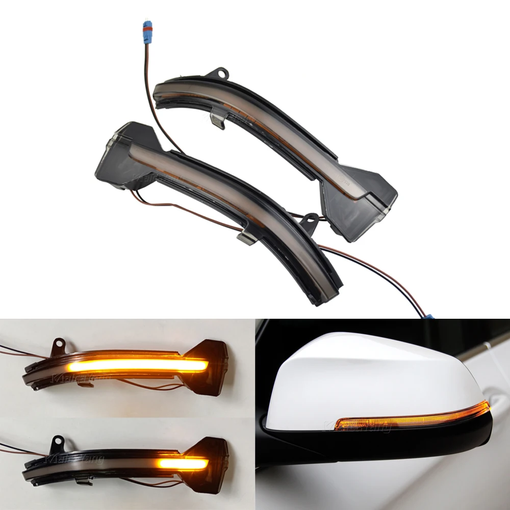 

2pcs For BMW 5 6 7 Series F10 F11 F07 F06 F12 F13 F01 Dynamic Turn Signal LED Rearview Mirror Indicator Blinker Repeater Light
