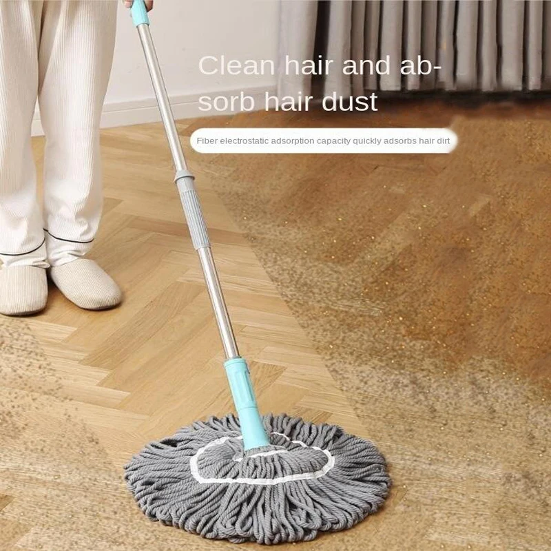 Superfine Fiber Squeeze Mop Household Cleaning Floor Mop Easy Wringing Twist Mop Cleaning Tools Adjustable Not Hand Wash