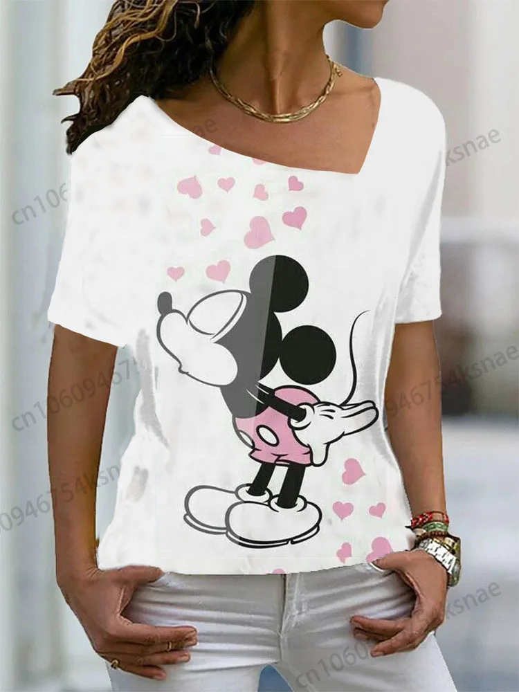 Tshirt Women's Top Y2k Streetwear Mickey Vintage Clothing Summer Y 2k Clothes for Woman Tops for Women With Free Shipping Blouse