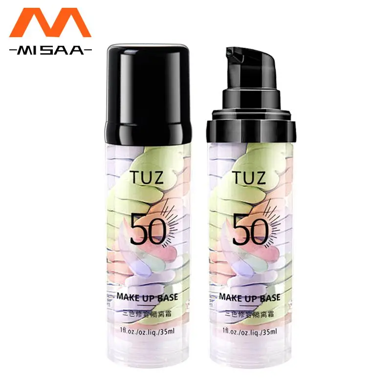 

Hot Sale Three Colors Liquid Concealer Mixed Isolation Lotion Fill Pores Moisturizing Bright Skin Face Foundation Primer Base