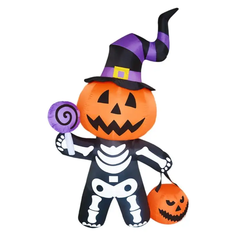 Хэллоуин Призрак Тыква Опора Надувной Декор со Светодиодной Подсветкой Сезонный