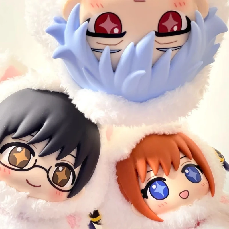 Фото Оригинальная виниловая фигурка-подвеска Саката Гинтоки из серии Bandai Sofunui Gintama, модная игрушка-украшение, таинственная коробка-сюрприз, подарок №5