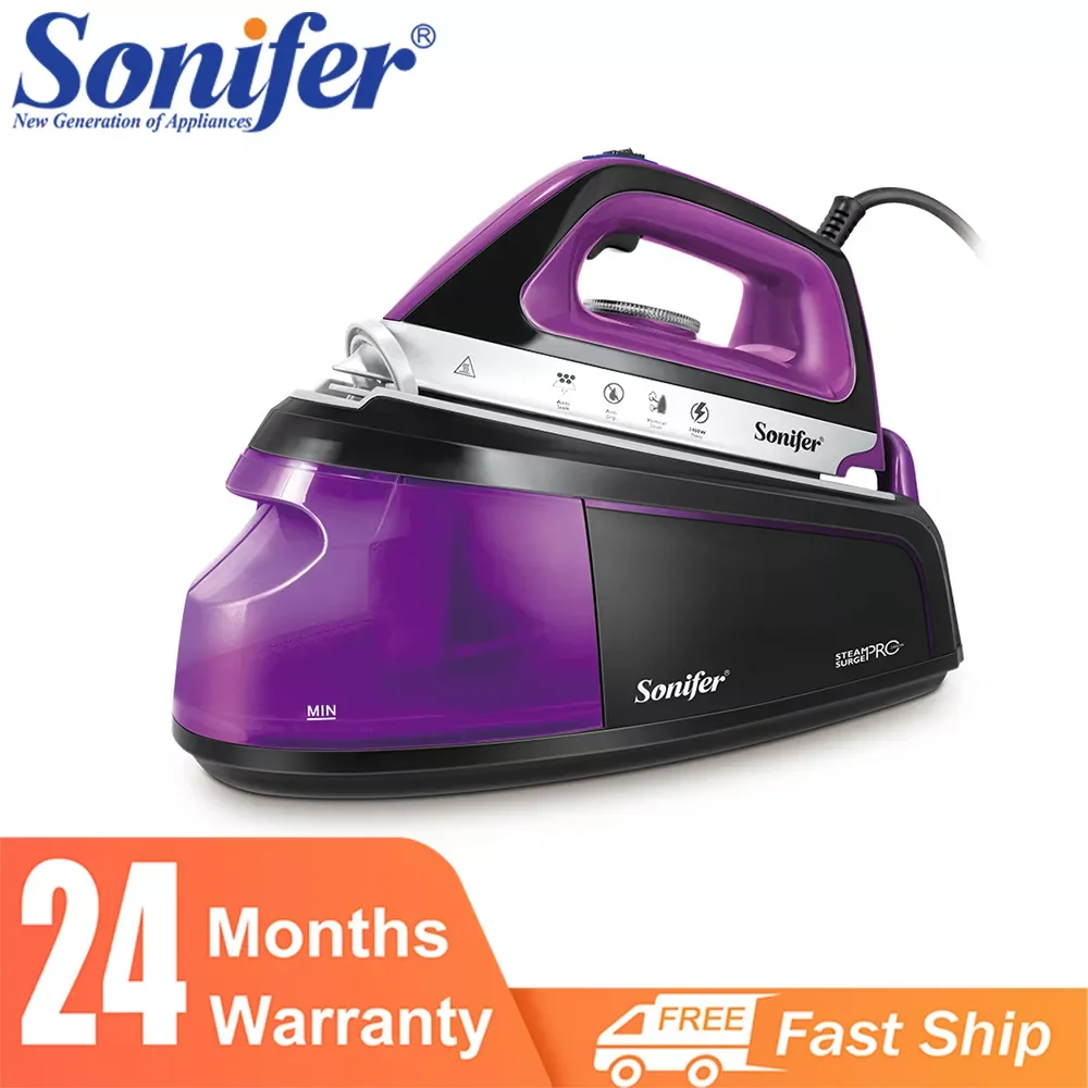 

Steam Iron With 1.2L Removable Water Tanks 2400W Household Fabric Electric Iron Fast-Heat For Clothes Ironing Sonifer