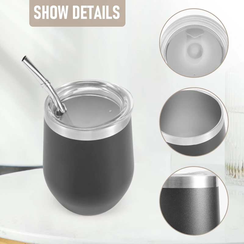 Набор для чая Yerba Gourd Mate из нержавеющей стали с двойными стенками чашка воды и