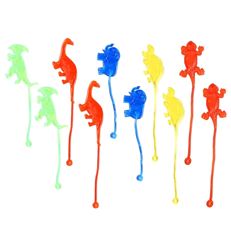 

Throwing Fidget Toy Sticky Climber Dinosaur Kids Party Favor Adult Anxiety Relief Prank Toy Indoor Activity Supply 10Pcs