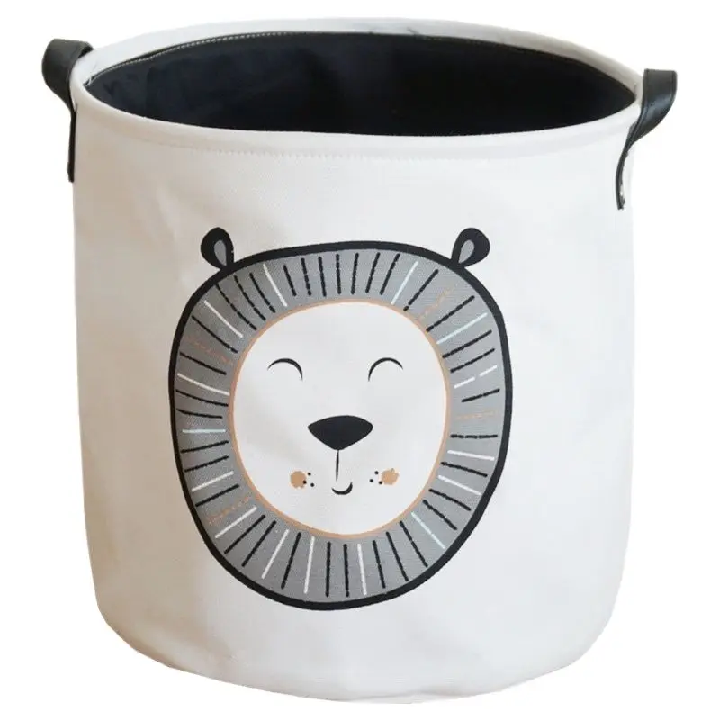 

Nordic Simple Cute Cartoon Three-layer Thickened Dirty Clothes With Lined Children's Toy Storage Basket