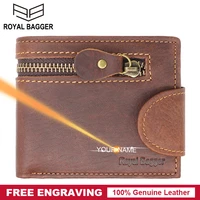 royal bagger short wallets for men genuine cow leather card holder purse man retro fashion wallets