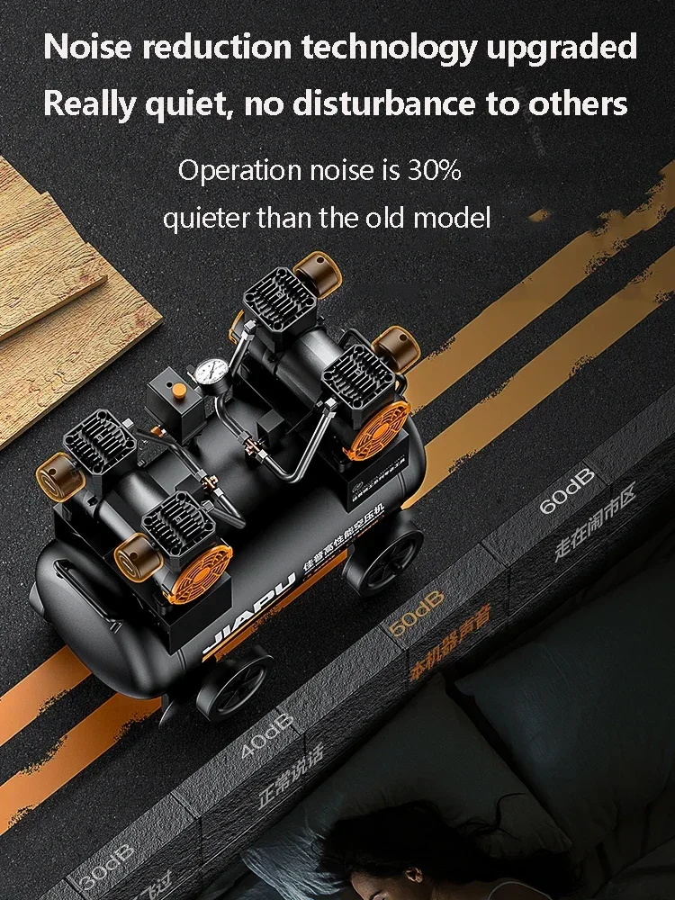 Воздушный компрессор небольшой 220 В 3180 Вт безмасляный бесшумный воздушный насос