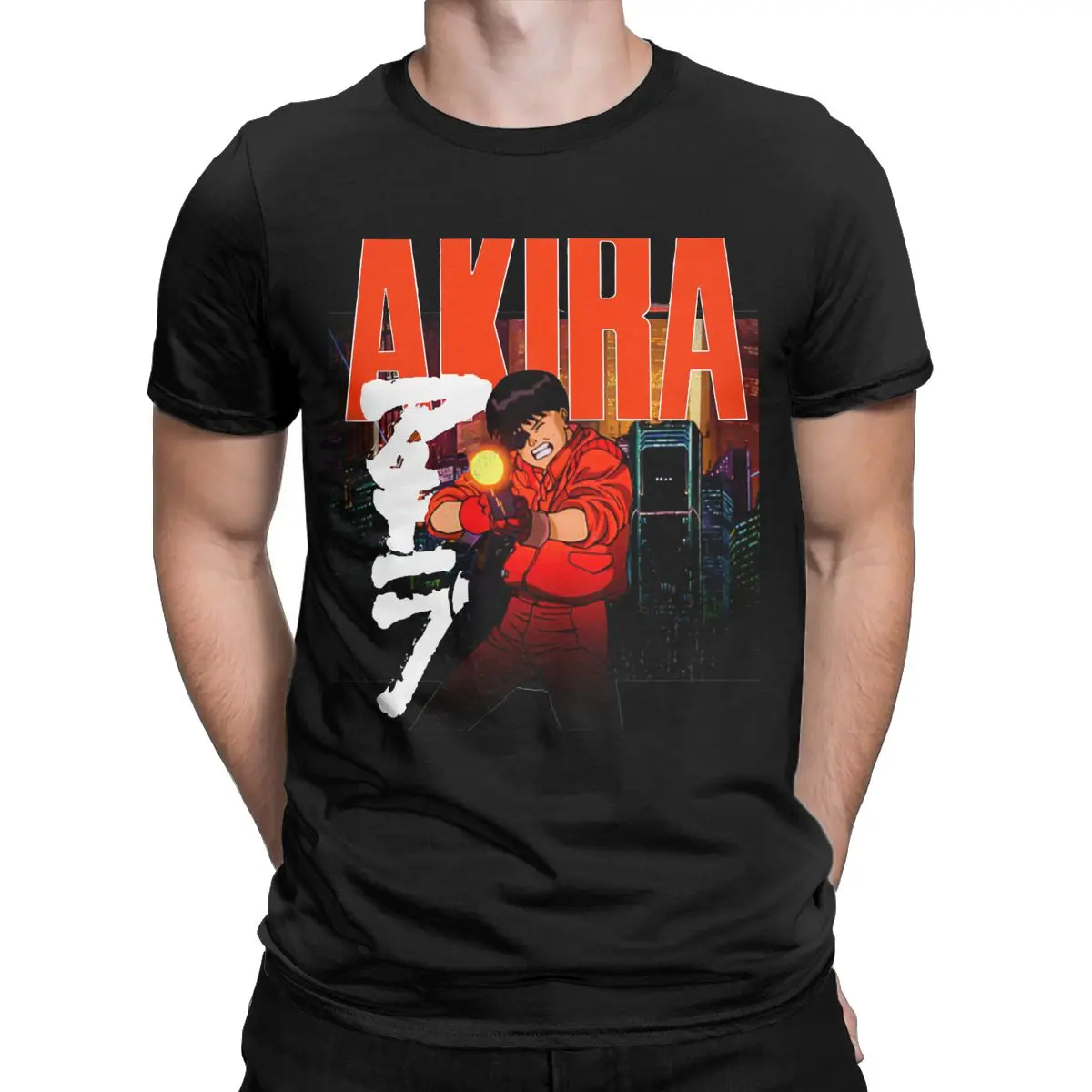 

Akira Japanese City Explosion t shirt for men Pure Cotton Funny T-Shirts Crew Neck anime Tee Short Sleeve Clothing Gift Idea