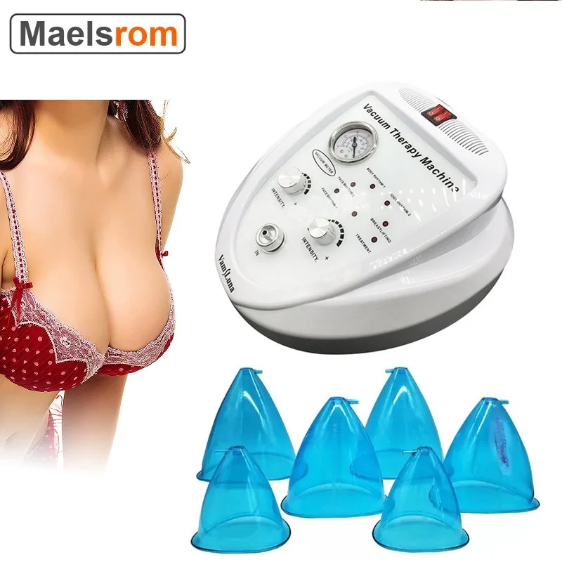 Подтяжка ягодиц вакуумный массажер для увеличения груди насос с 6-чашками BBL рост