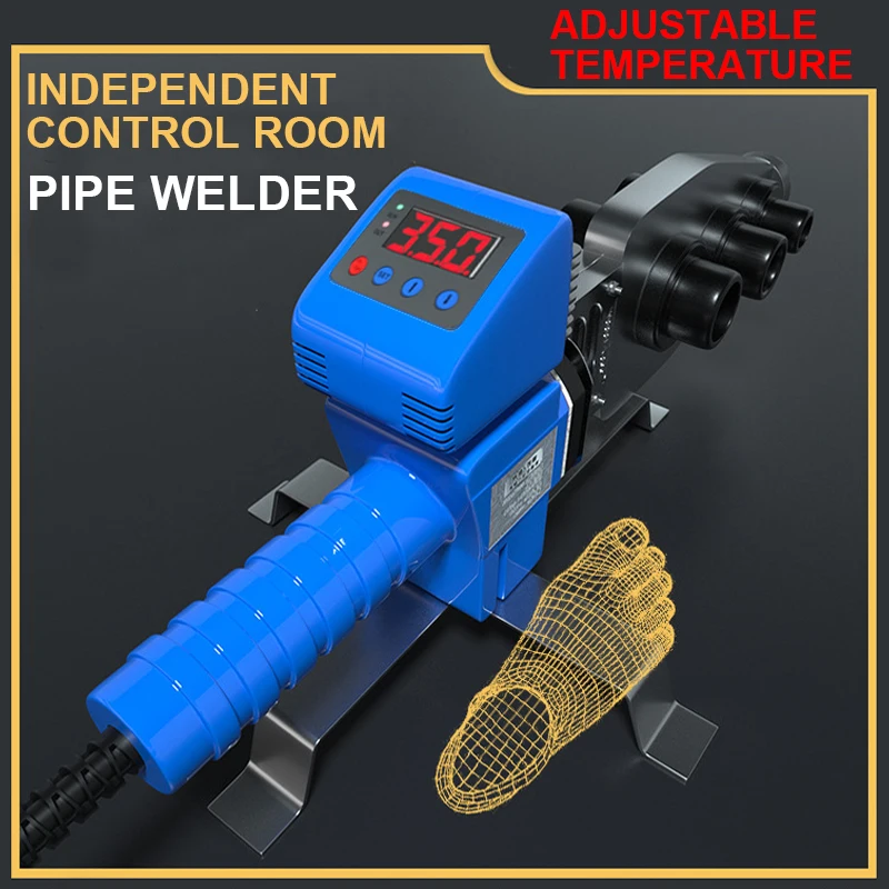 Adjustable Pipe Welding Machine 1000W/800W Pipe Soldering Iron Plastic Welding PB/PP/PE/PPR Tube Heating Hot Melt Tool 63/32mm