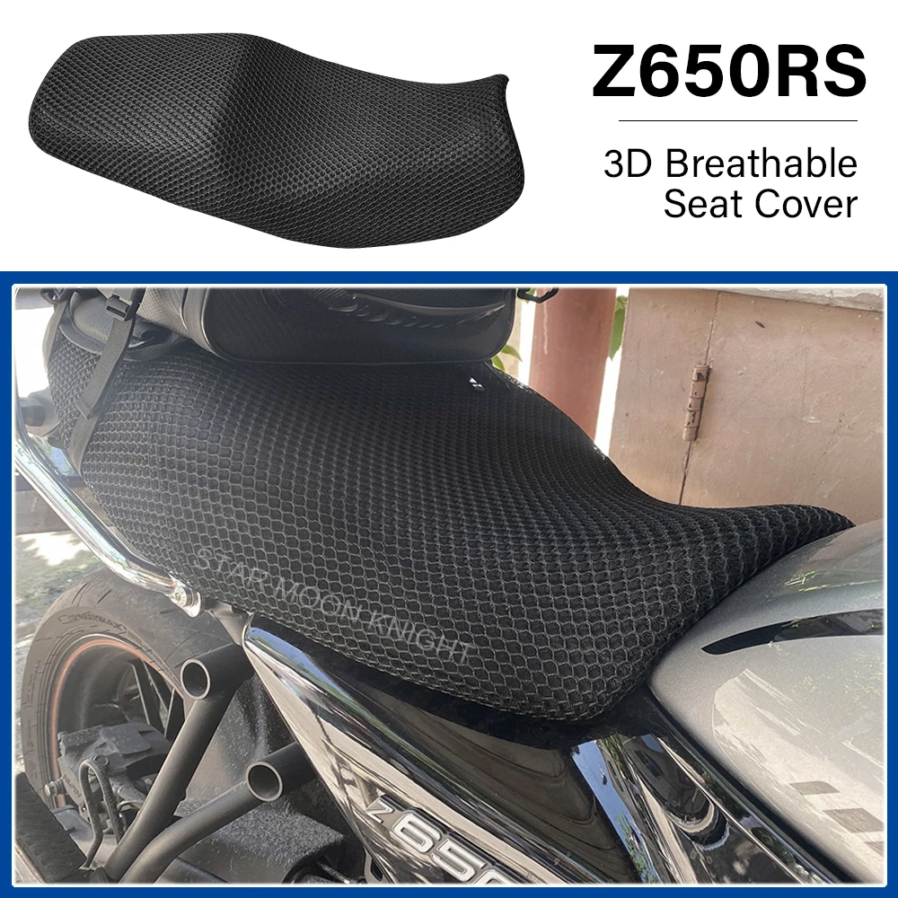 

Motorcycle Anti-Slip 3D Mesh Fabric Protecting Cushion Seat Cover For Kawasaki Z650RS Z 650 RS 2022 - Accessories