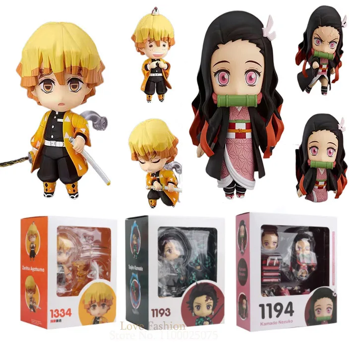 

Demon Slayer Kimetsu No Yaiba Kamado Nezuko 1194 Tanjirou 1193 Zenitsu Agatsuma 1334 PVC Action Figure Collectible Model Toy