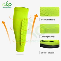 1pcs honeycomb sponge safety calf leg shin sports protection men women universal sports football cycling compression sleeves
