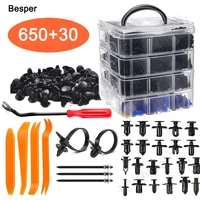auto bumper retainer clips car plastic rivets fasteners push retainer clips kit door trim panel fender clips with cable ties