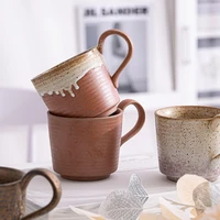 ceramic water cup geometric with gold handle handmade irregular cups for coffee tea milk oatmeal creative couple ceramic mugs