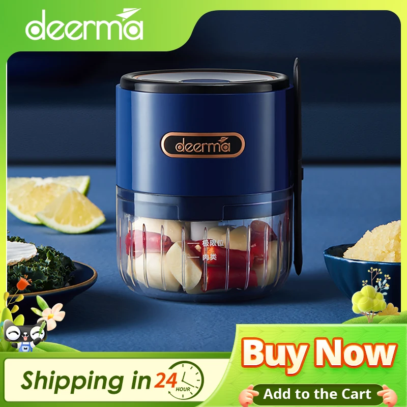 

Deerma DEM-JS100 Wireless Electric Garlic,Three-blade Knife, Cooking Baby Food, Chopping Garlic, Meat, Vegetables