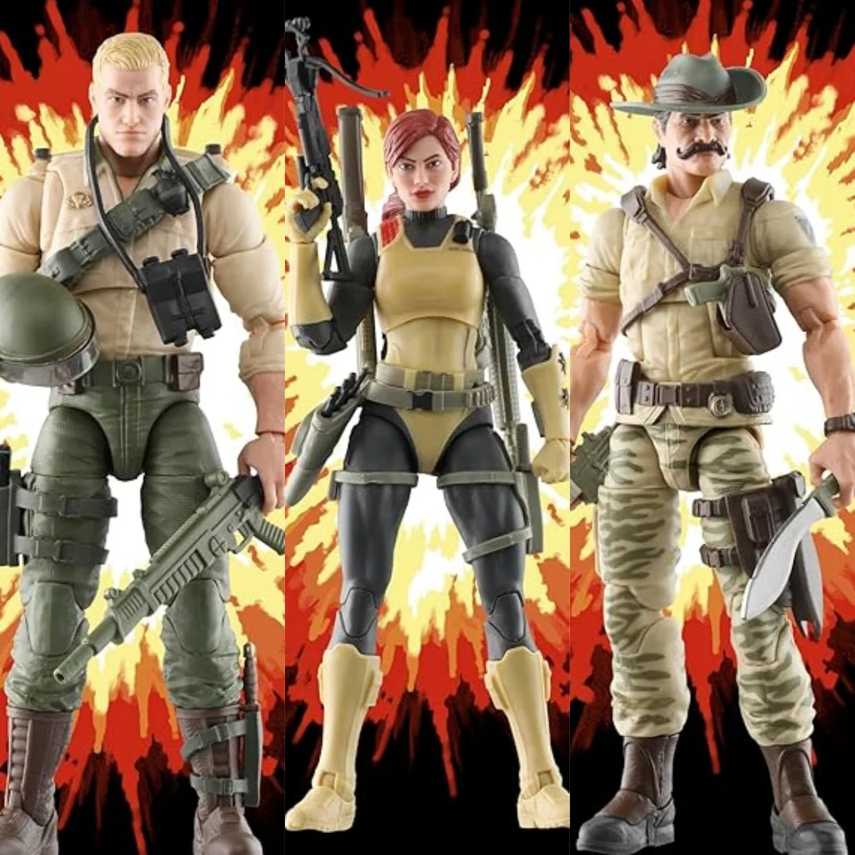 Фото Hasbro GI Joe Classified Series Ретро Cardback Scarlett Duke Recondo Коллекционная 6-дюймовая фигурка игрушки с аксессуарами в подарок №1