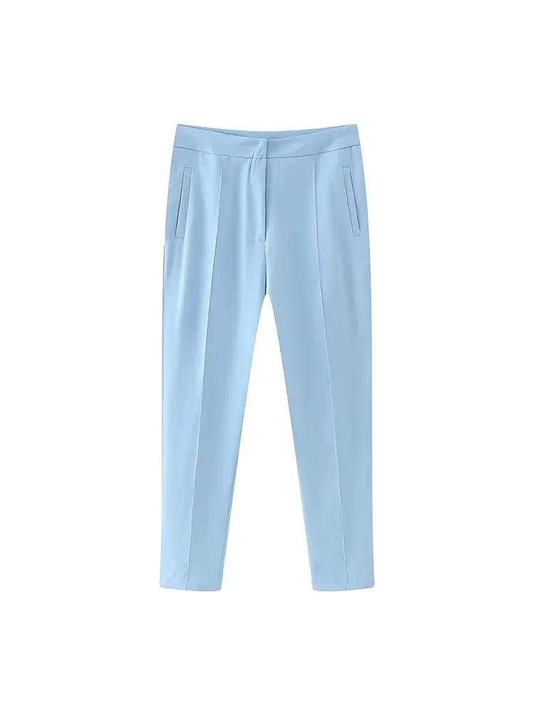 

Винтажные женские прямые брюки на молнии с завышенной талией