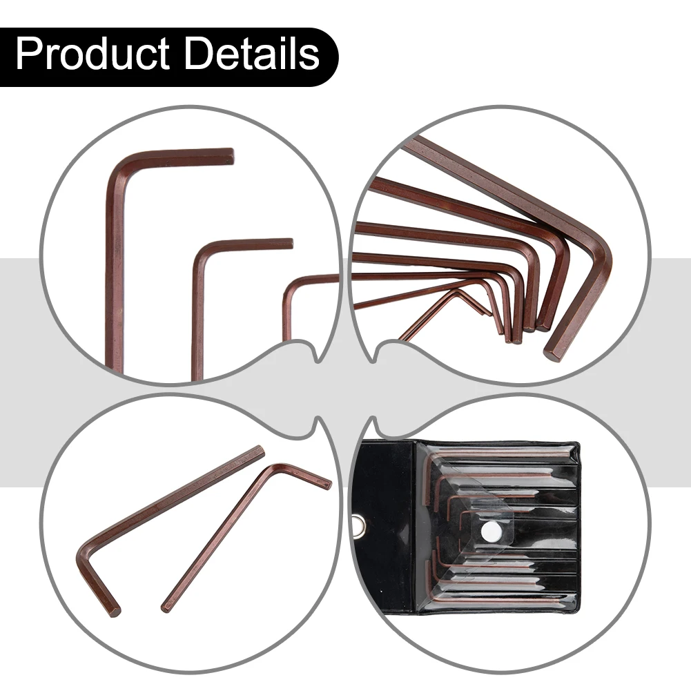 

8pcs Small Hex Key Wrench Set 0.7-4mm Hexagon L Type Wrench Repair Tools For Disassembly Assembly Precision Components