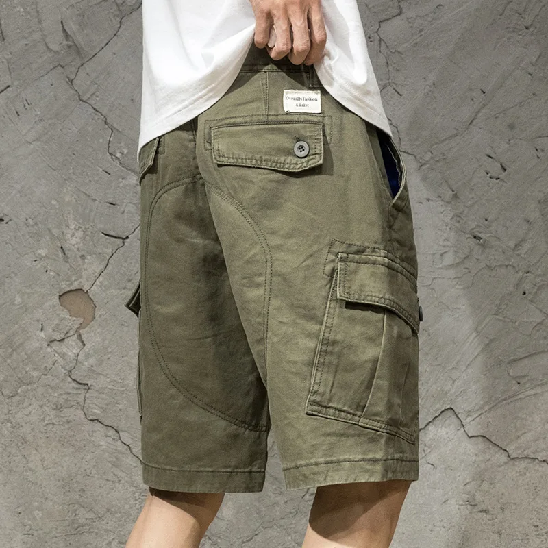 Workwear shorts Men's fashion brand ins versatile casual loose five-point pants summer thin 5 points basketball shorts