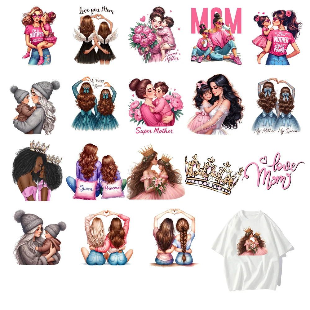 18 типов мультяшных рисунков для родителей и детей рисунок одежды DTF