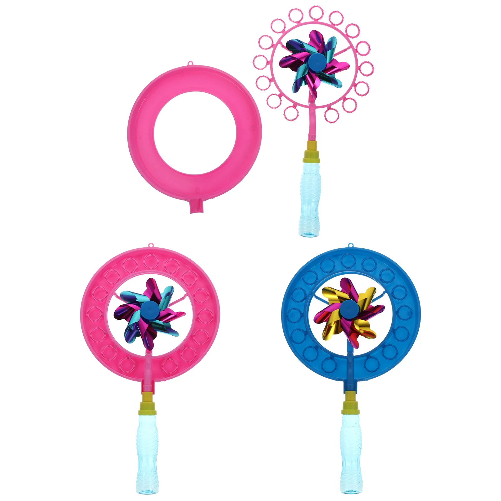 

3Pcs Windmill Bubble Wand Bubble Blower Pinwheel for Kids Children