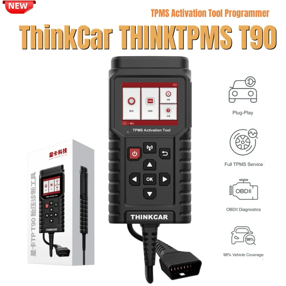 

THINKCAR TP-T90 TPMS TP T90 THINKTPMS с инструментом датчика S3 TPMS 315 МГц 433 МГц 2 в 1, активация детектора давления в шинах, обновление G2