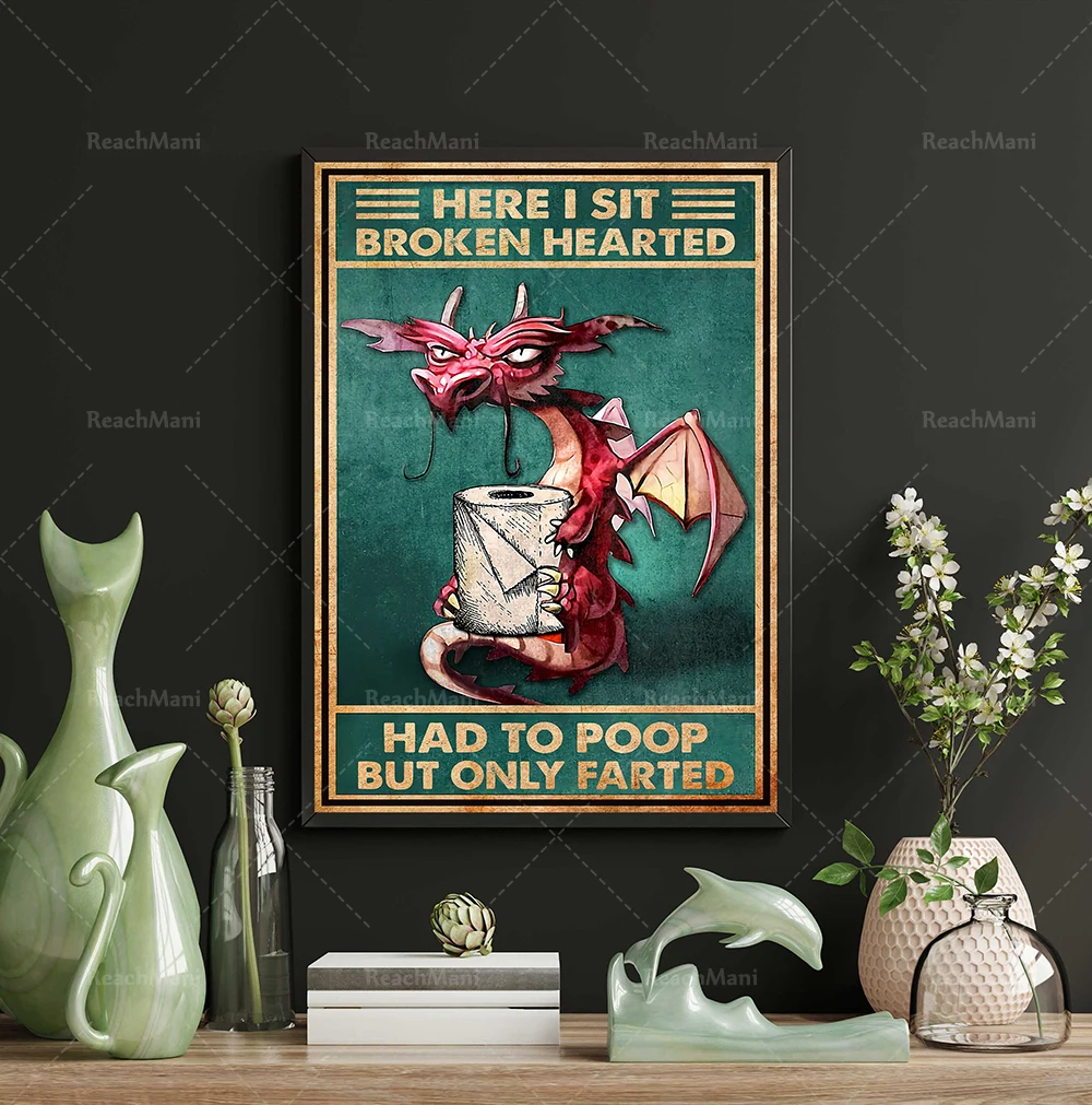 

Here, I am sitting in a sad smiley oriented bald bathroom poster, bathroom wall art, bathroom wall decoration, bathroom sign