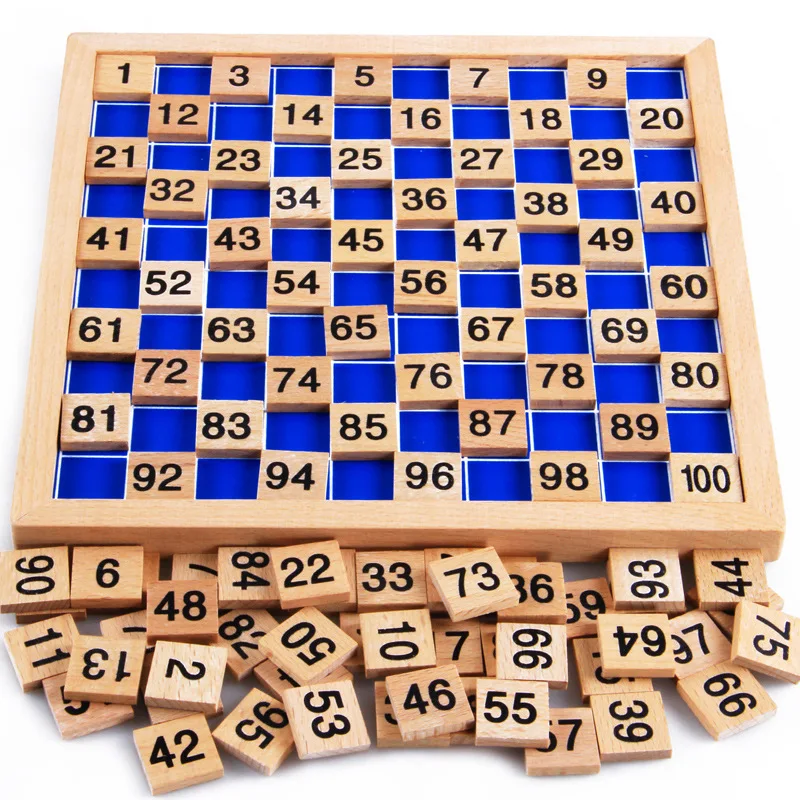 

Wooden Toys 1-100 Digit Cognitive Math Toy Teaching Logarithm Version Kid Early Learning Gift Montessori Materials Educational