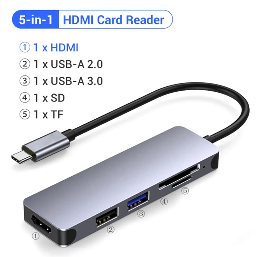 

Usb-концентратор 5-в-1 с портами Usb 3,0 и Usb 2,0