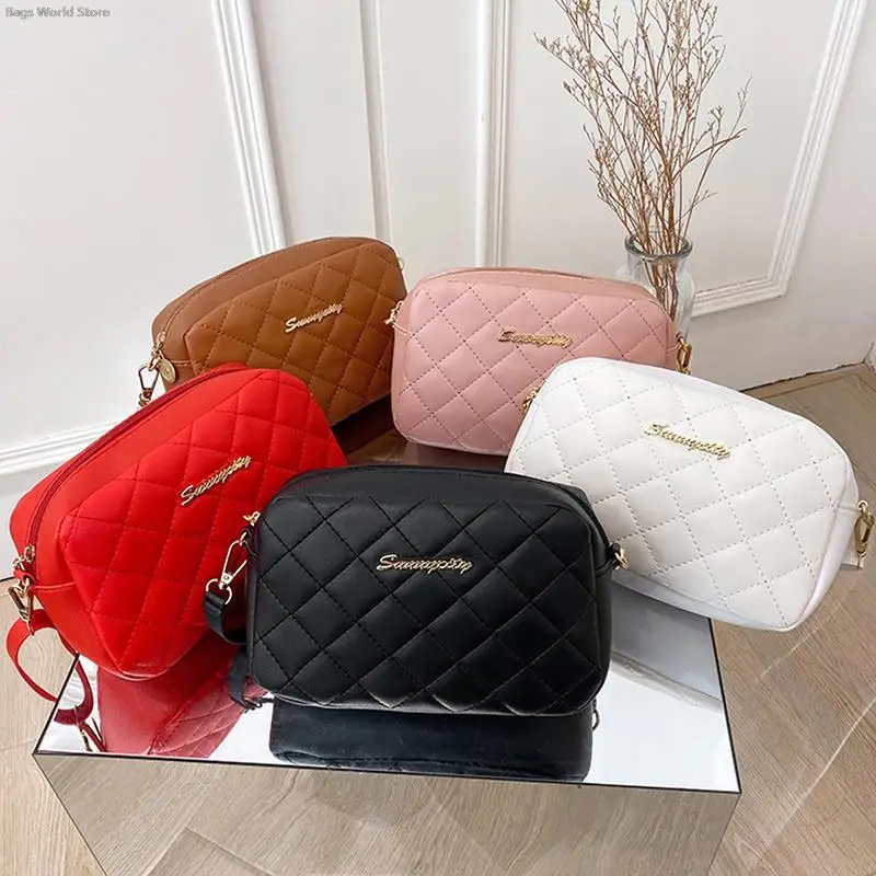 

1pc Fashion Ladies Crossbody Bags Luxury Tassel Small Messenger Bag For Women Lingge Embroidery Casual Female Shoulder Bag