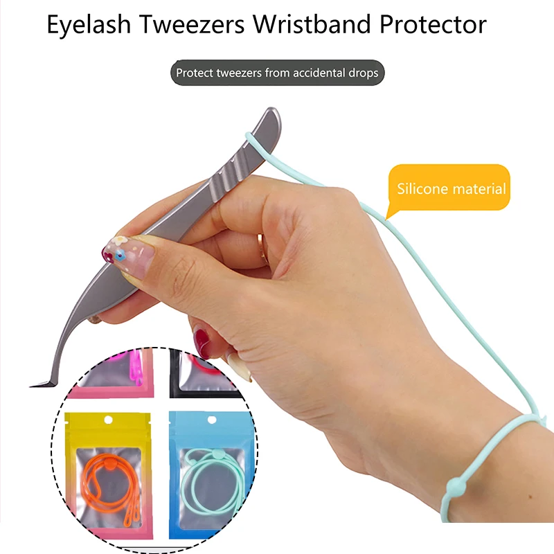 

Grafting Eyelash Tweezers Bracelet Silicone Gel Wrist Strap Auxiliary Makeup Tool For Girl Prevent Tweezers From Falling