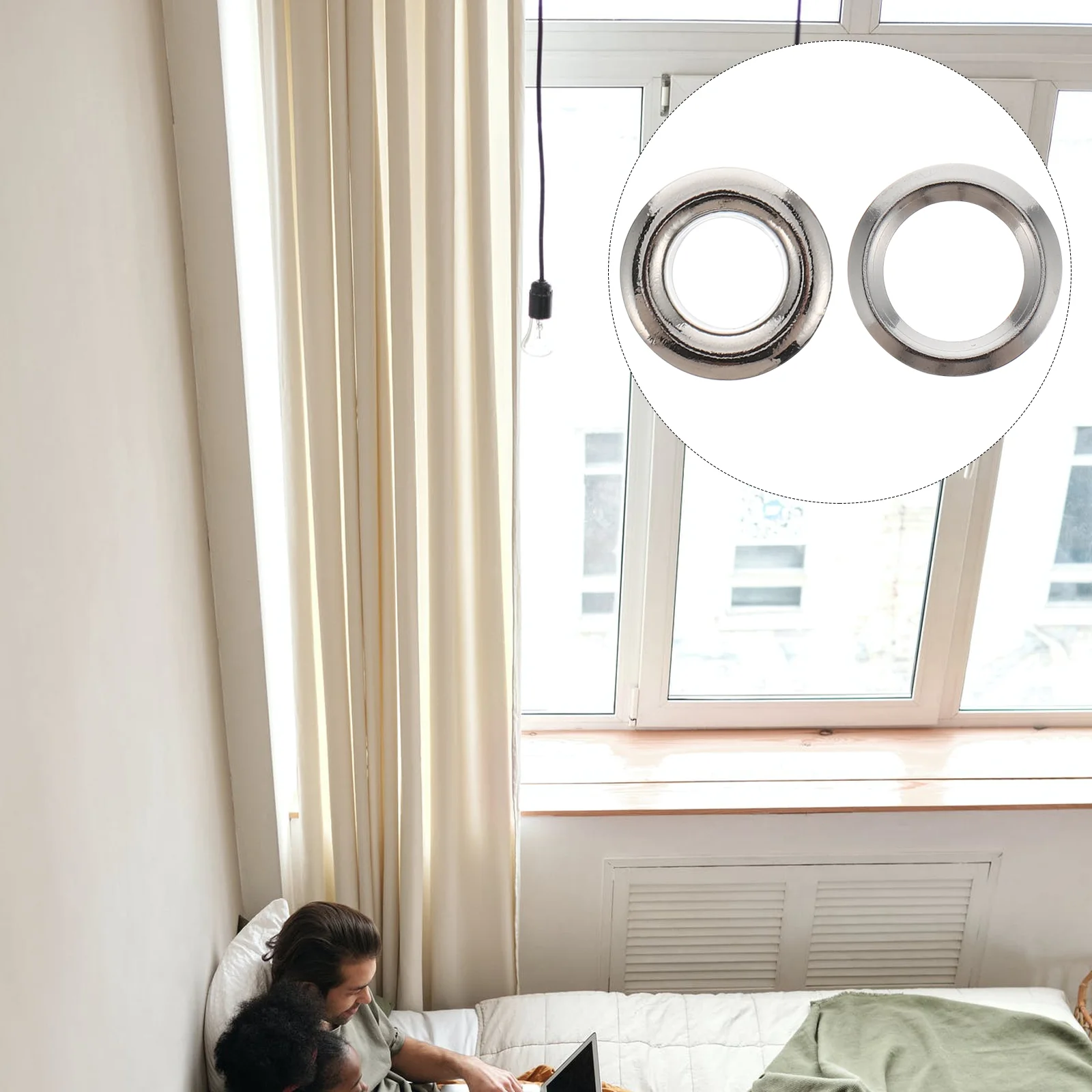 

Curtain Ring Grommets Rings Eyelet Drapery Grommet Metal Sliding Curtains Rods Linersilencer Shower Inner Diameter Window Fabric