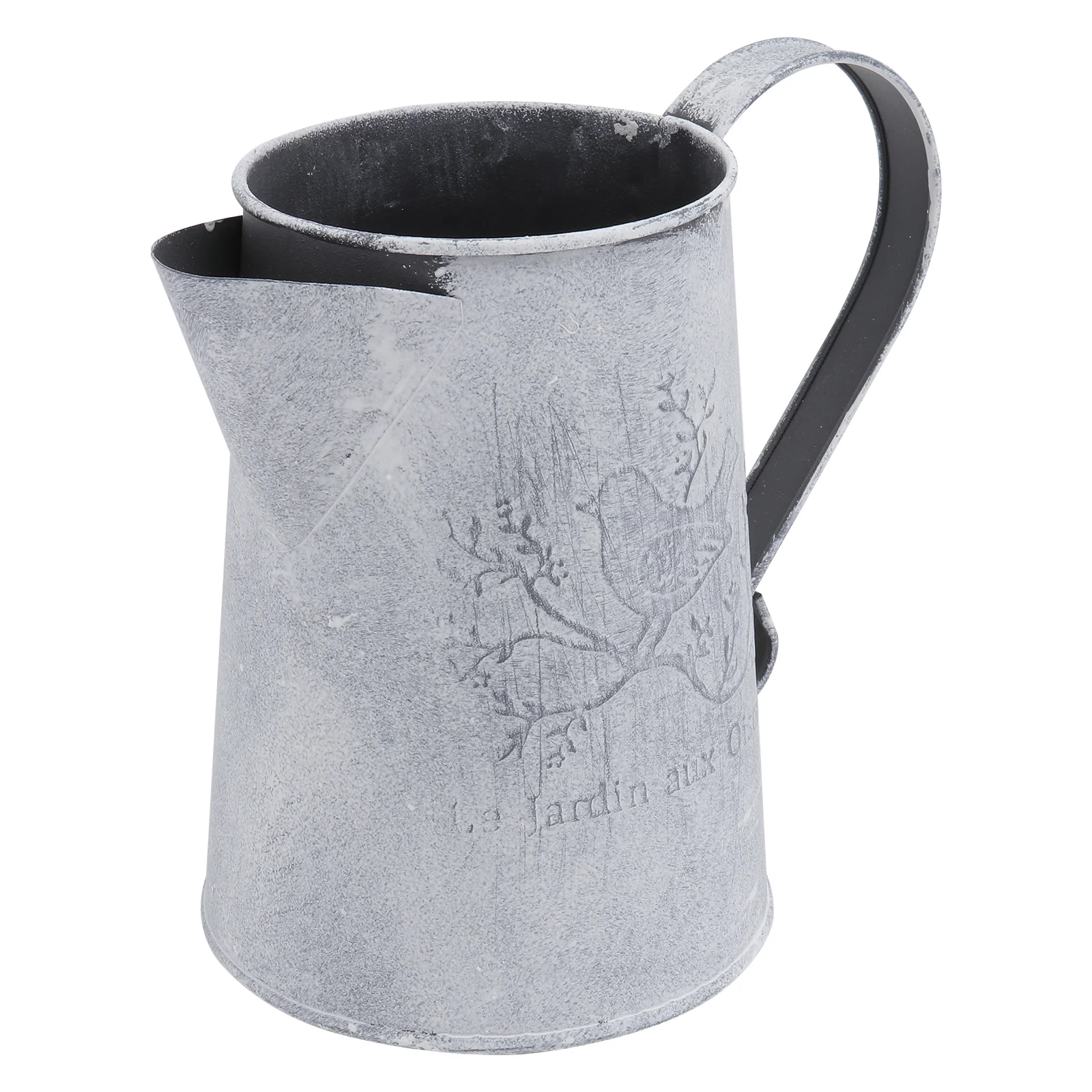 

Flower Vase Bucket Metal Planter Pot Farmhouse Jug Galvanized French Iron Shabby Garden Tin Can Vintage Rustic Watering Holder