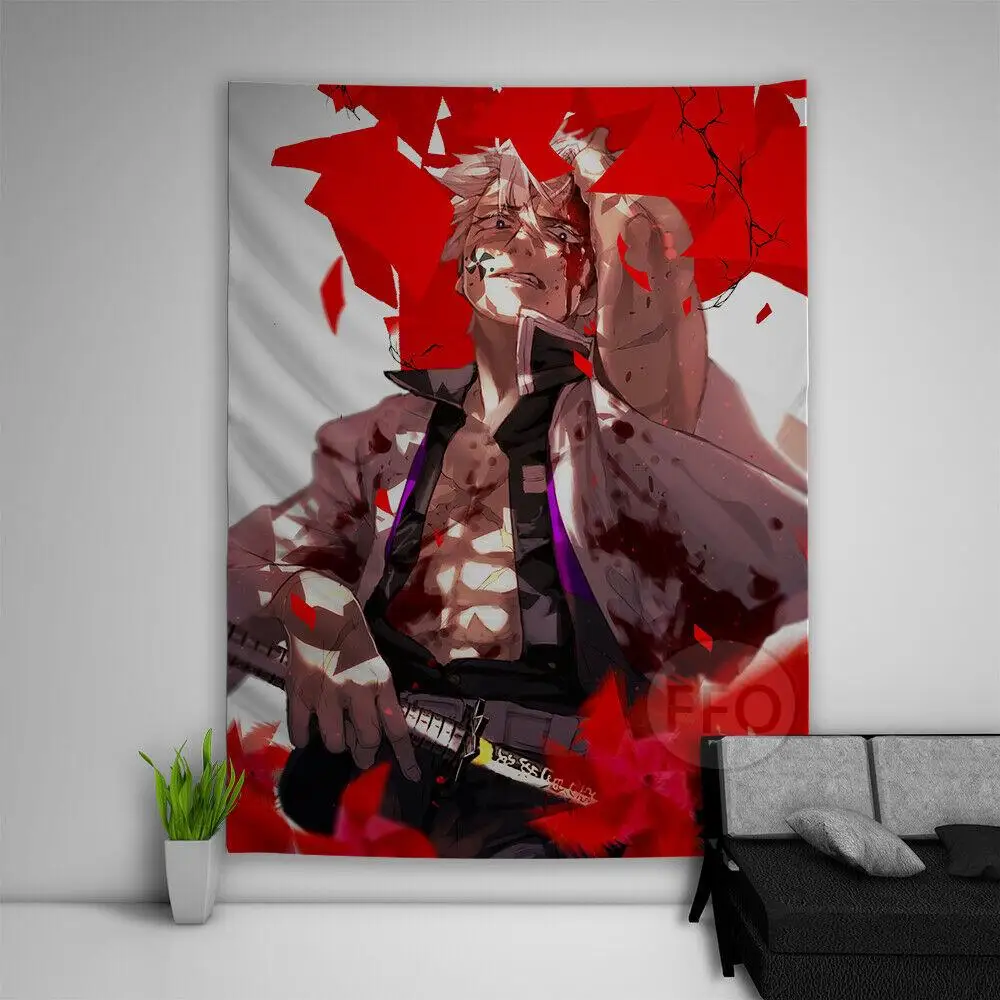 Постер с рассекающим демонов кавайным Манга Аниме гобелен Декор для комнаты