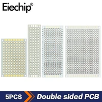 5pcslot prototyp pcb universal boarddouble sided board copper plate soldering board white 2x8 3x7 4x6 5x7cm