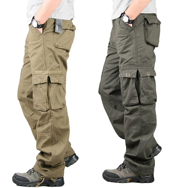 

Spring Winter Cargo Pants Men Multi Pocket Straight Mens Military Trousers Casual Baggy Pants Men Big Size Spodnie Taktyczne