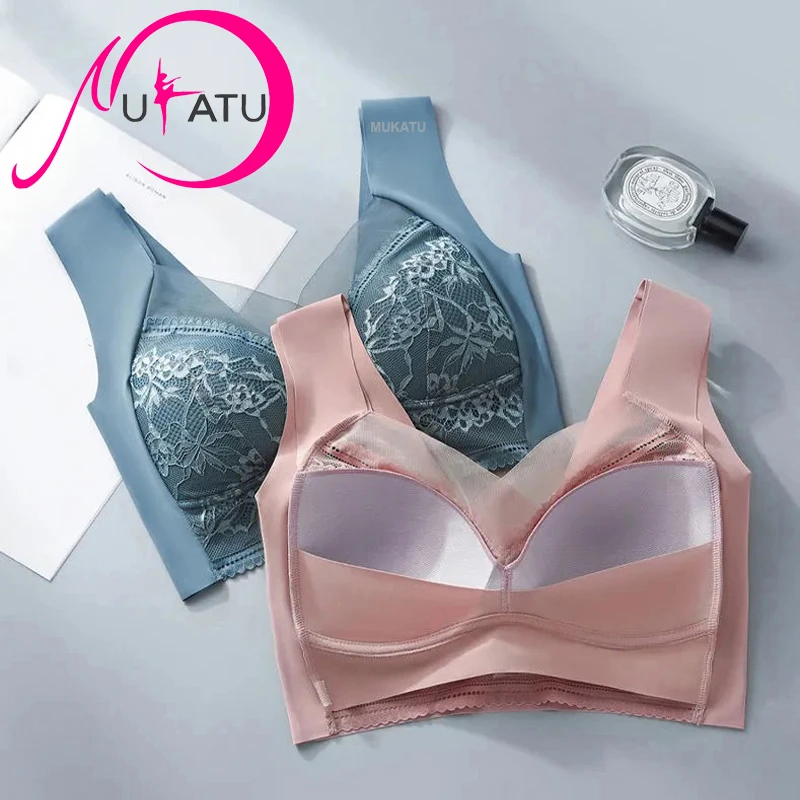 MUKATU кружевные бюстгальтеры для женщин бесшовный бюстгальтер большого размера