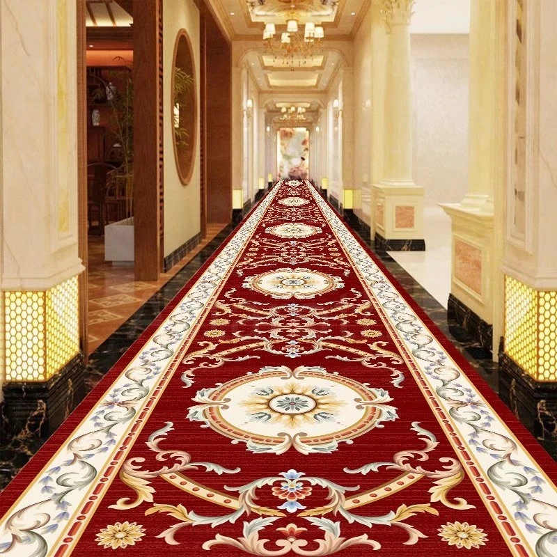 

Europe Corridor Hallway Carpets Hotel Long Aisle Rug Home Entrance Runners Rug Anti-Slip Kitchen Stair Carpet Wedding Floor Rugs