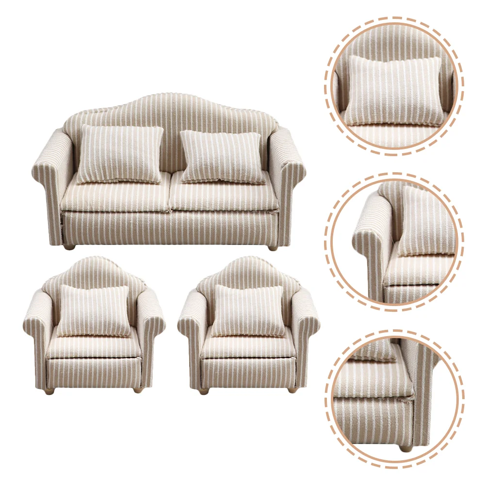 

Dollhouse Sofa Miniature Living Room Decor Furniture Decoration Couch Toy Model