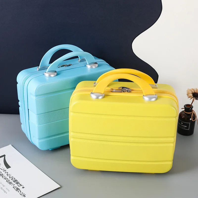 New Portableb Handheld Luggage Box for Women Suitcase Small 14 inch Makeup Case  Lightweight Mini Cute Travel Cosmetic Case