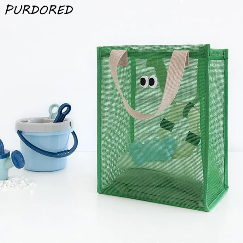 

1 Pc Korean Style Big Eyes Shopping Bag Women Large Mesh Travel Summer Beach Net Bag Foldable Handbag Grocery Bags