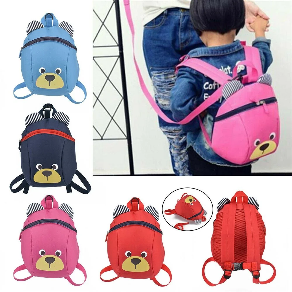

High Quality Walking Strap Cute Anti-lost Toddler School Backpack Cartoon Bags Nursery Shoulder Bags Preschool Rucksack
