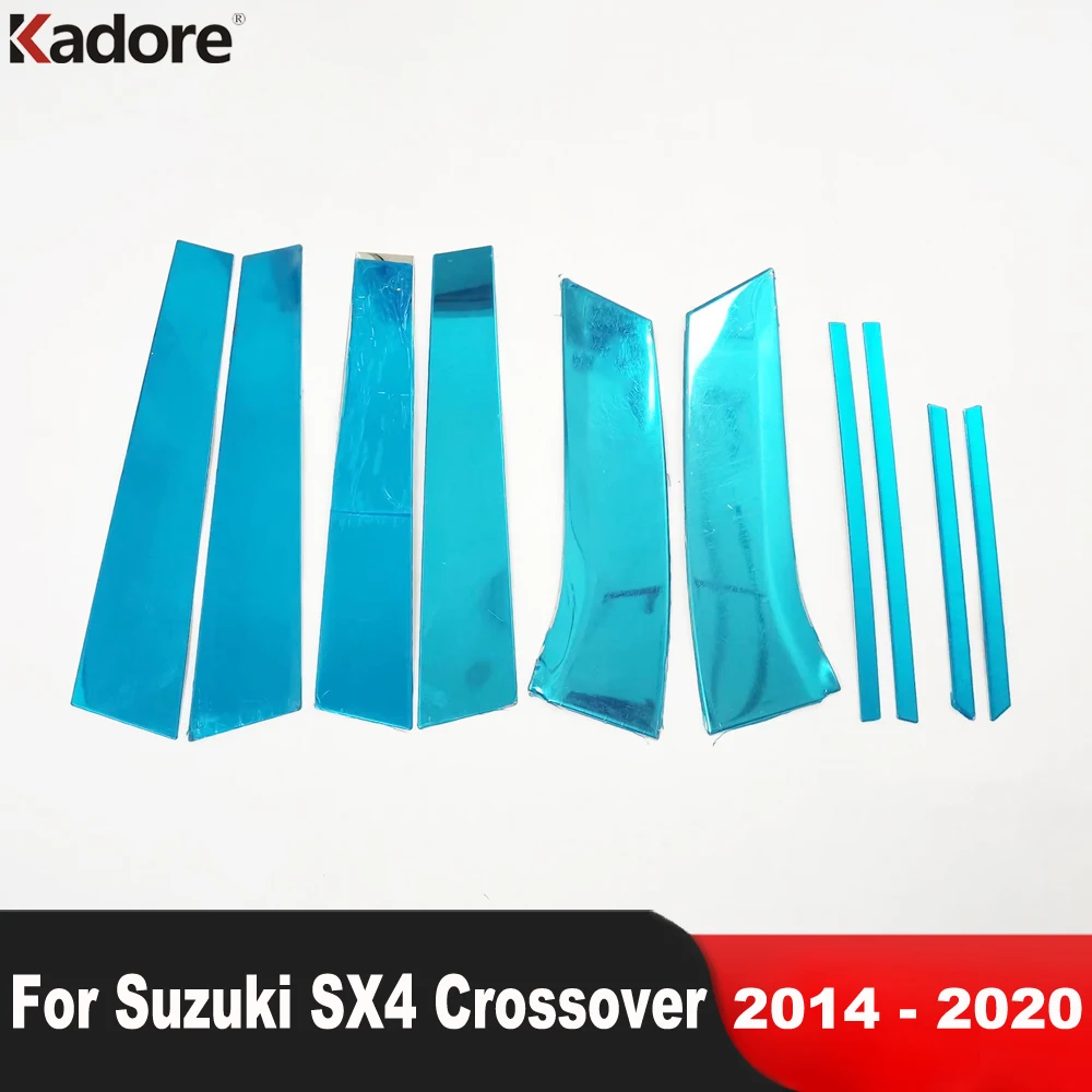 

Для Suzuki SX4 кроссовер 2014-2017 2018 2019 2020 стальное окно автомобиля центральный столб крышка отделка B C столбы аксессуары